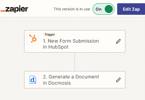 Integrate Hubspot with Zapier and Docmosis